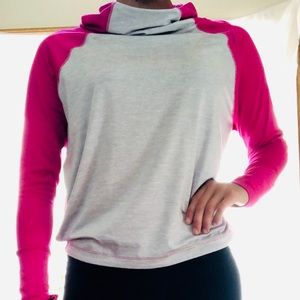 Hot pink/Grey, Brooks Cowl Neck Dash Hoodie